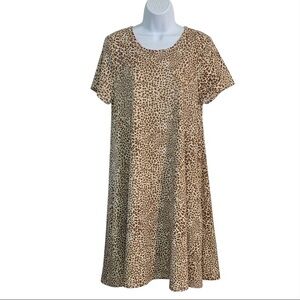 LULAROE Animal Print A Line Dress w/ POCKETS Sz M